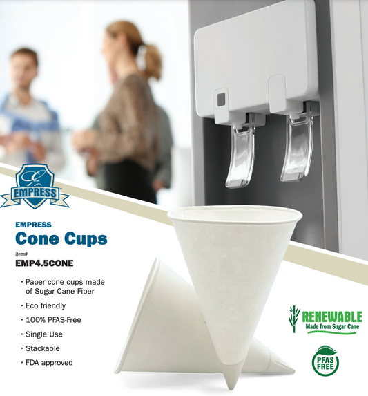 Cone Cup Rolled Rim 4.5oz 5000/cs